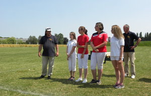 EQUIPE MINIMES - BENJAMINES A LA SEMAINE JEUNES A VICHY 2013 (JULIETTE à droite, GAELLE à gauche).