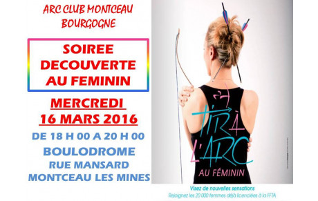 NOUVELLE SOIREE "TIR A L'ARC AU FEMININ"